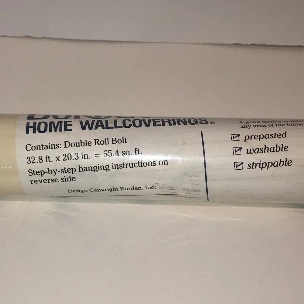 Borden Home Wallpaper Vinyl Coated Floral Double Roll WC158 Cottagecore Farm